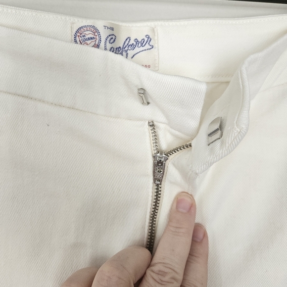 NWT Seafarer Anthropologie White Denim Pants Size 25 Ammiraglio FLAW - Picture 8 of 11